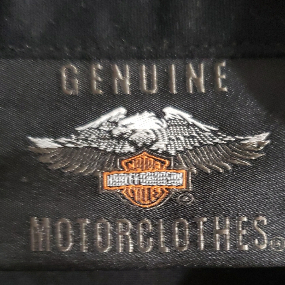 Harley-Davidson Biker Shirt Zip Front + Laced Corset Color: Black Size: M NWT - Picture 4 of 7